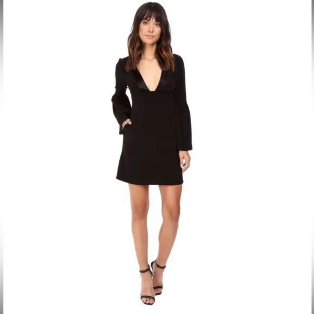 Jill Stuart | Bell Sleeve Little Black Shift Dress